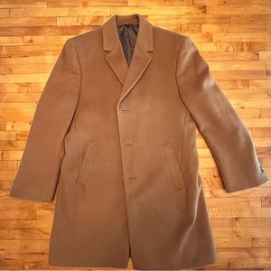 Joseph A. Bank Camel Hair Tan Overcoat